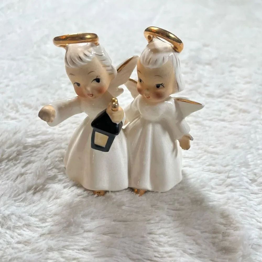 Vintage Japan Christmas Angel Figurine Ceramic Fine A Quality Shafford